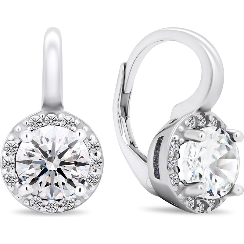 Brilio Silver Jedinečné strieborné náušnice s čírymi zirkónmi EA431W 66589276