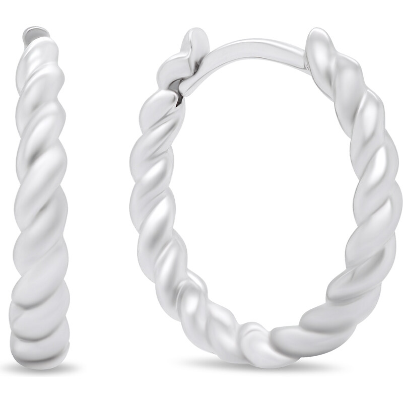 Brilio Silver Nadčasové kruhové náušnice zo striebra EA361W 66631209