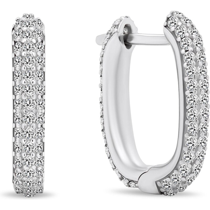 Brilio Silver Trblietavé strieborné náušnice so zirkónmi EA369W 66589311