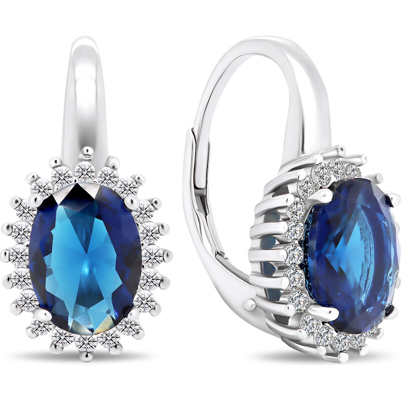 Brilio Silver Strieborné náušnice so zirkónmi v štýle vojvodkyne Kate 66590903