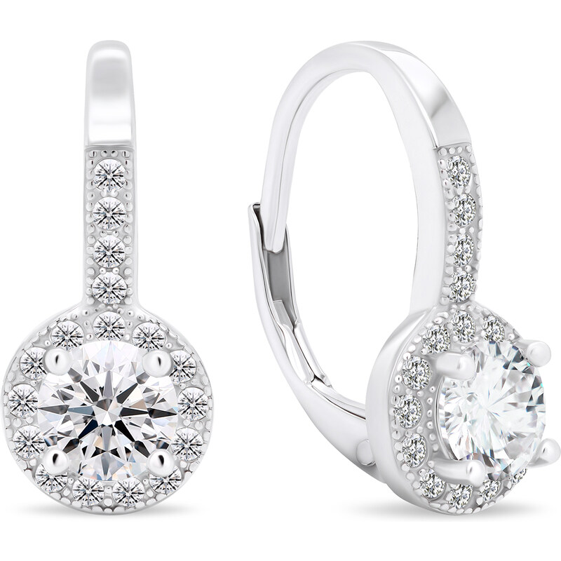 Brilio Silver Jedinečné strieborné náušnice s čírymi zirkónmi EA416W 66583478