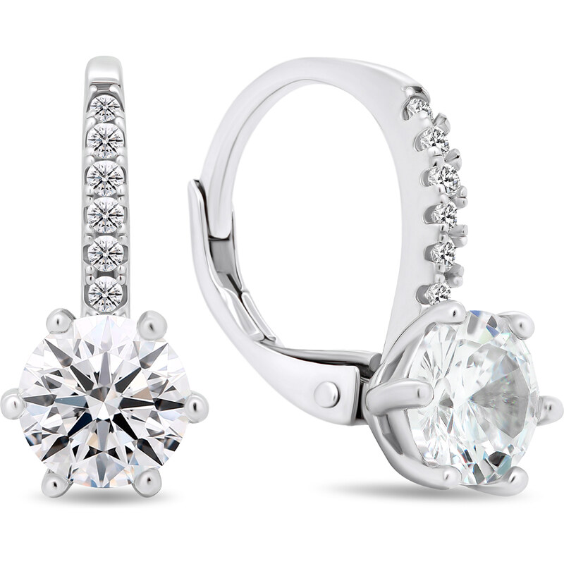 Brilio Silver Trblietavé strieborné náušnice so zirkónmi EA367W/EA389W 66583585