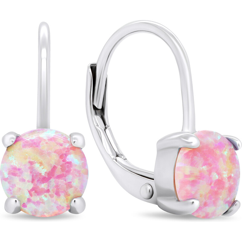 Brilio Silver Očarujúce strieborné náušnice so syntetickými opálmi 66594388