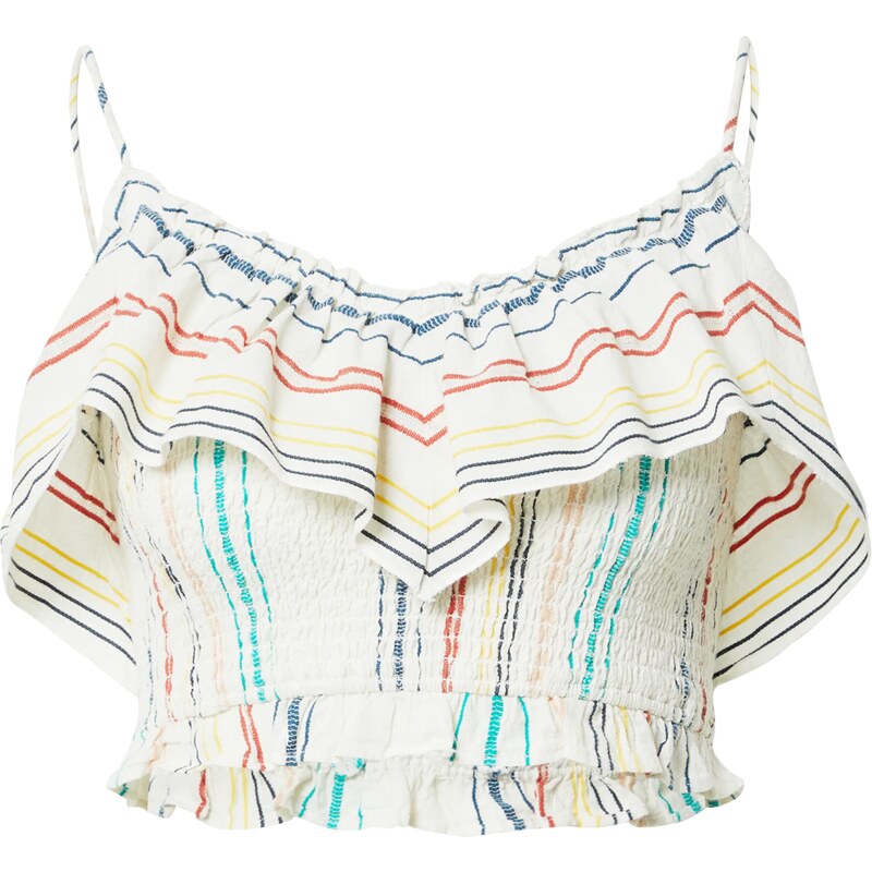 Nasty Gal Top modrá / žltá / červená / biela 63142482