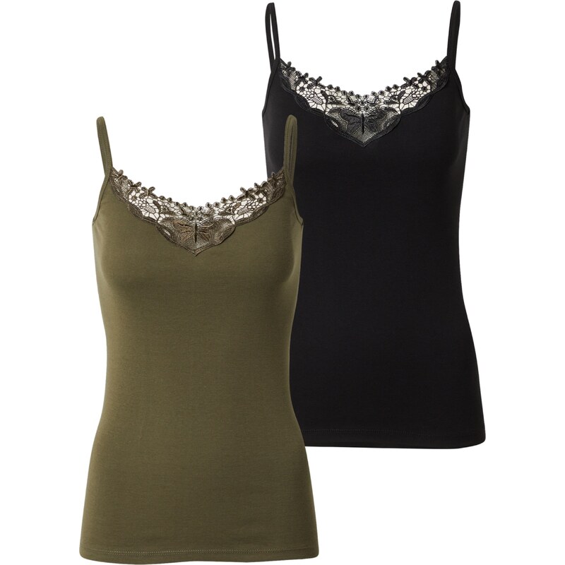 ONLY Top ONLKira olivová / čierna 34515488