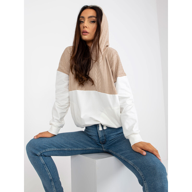 RUE PARIS Sweatshirt-RV-BL-8171.30-white-beige 64684880