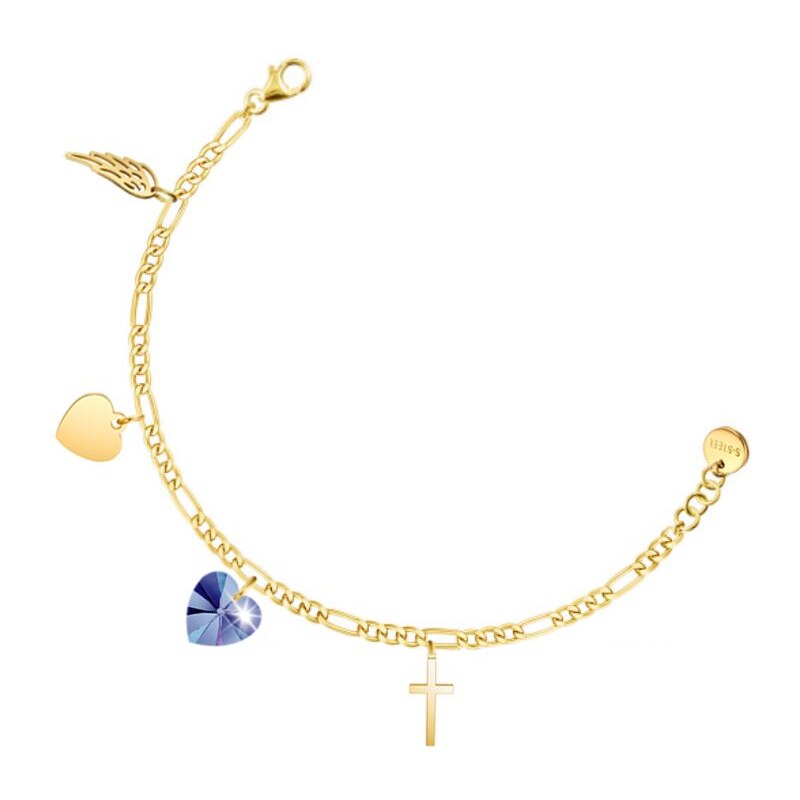 SWAROVSKI Elements Swarovski e. zlatý dámsky náramok s príveskami Time 34299602