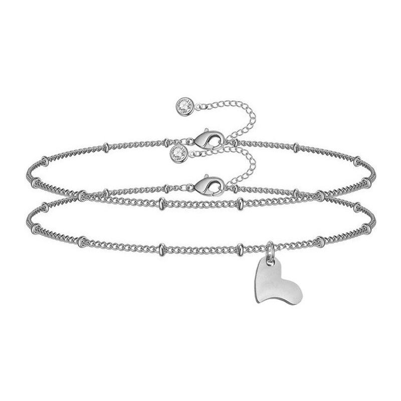 SWAROVSKI Elements Swarovski e. set dvoch náramkov so srdiečkom 34299605