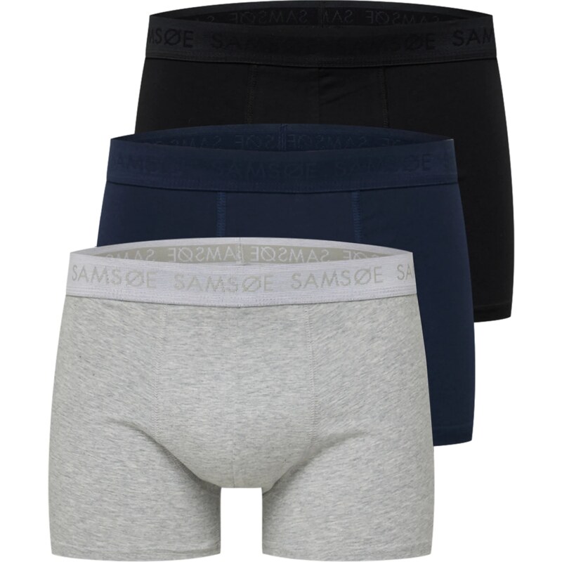 Samsøe Samsøe Boxerky námornícka modrá / svetlosivá / čierna 54232327