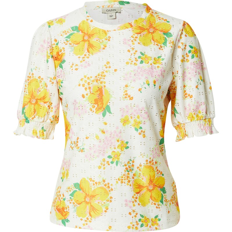 Oasis Tričko krémová / žltá / zelená / tmavooranžová 54233888