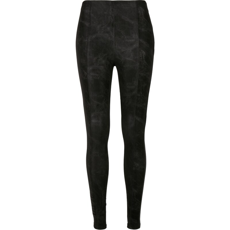 Urban Classics Womens washed trousers made of artificial leather black 50500888
