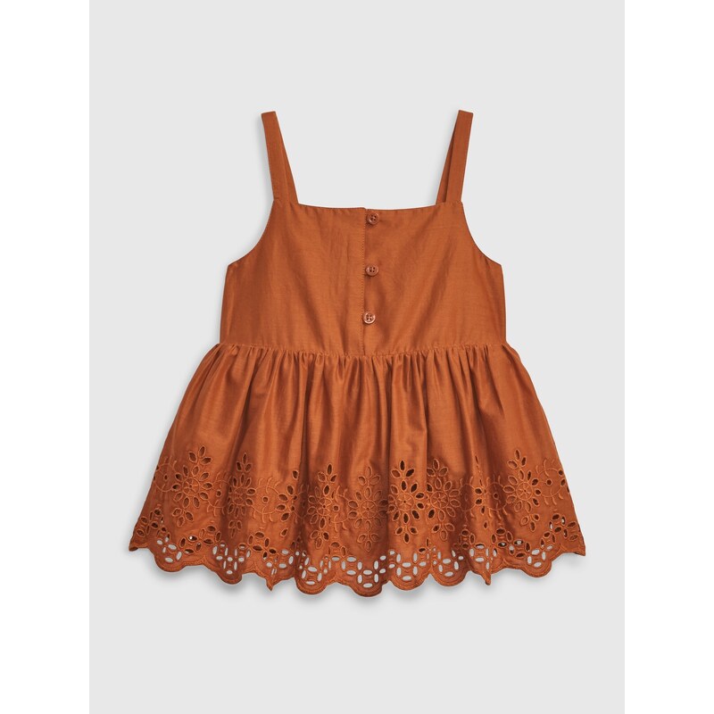 Hnedé dievčenské tielko s madeirou GAP 50512922