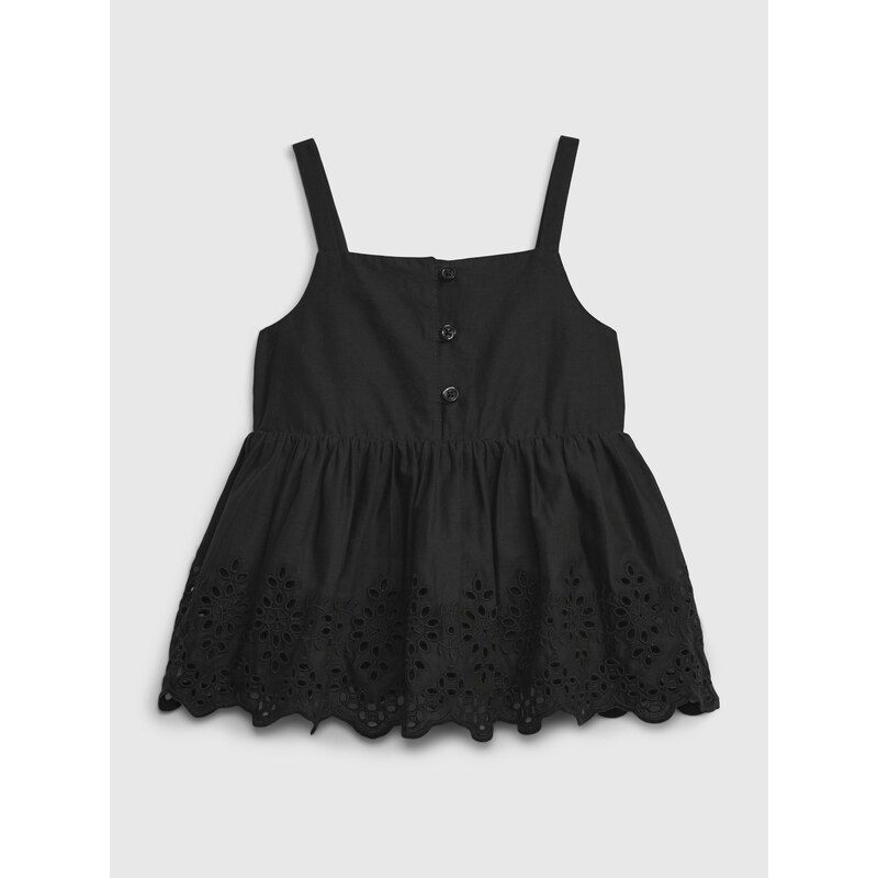 Čierne dievčenské tielko s madeirou GAP 50512920