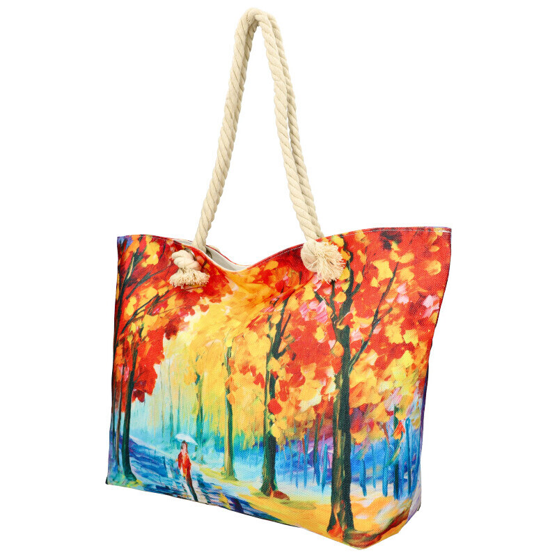 Linea Moda Veľká plážová taška v maľovanom dizajne multicolor HB003 34347124