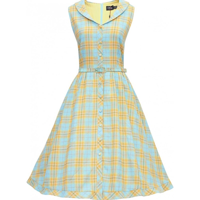 Dolly and Dotty Maverick Modro-žlté košeľové šaty 34350691
