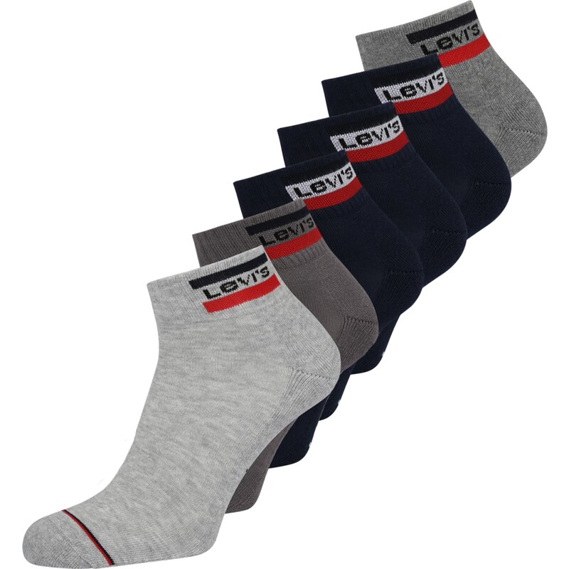 LEVIS Ťapky tmavomodrá / svetlosivá / sivá melírovaná / červená 61983652