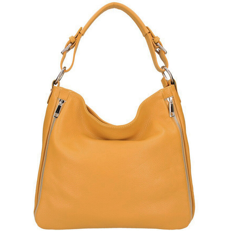 Diva Kožená dámska kabelka Romina horčicová žltá 34368022