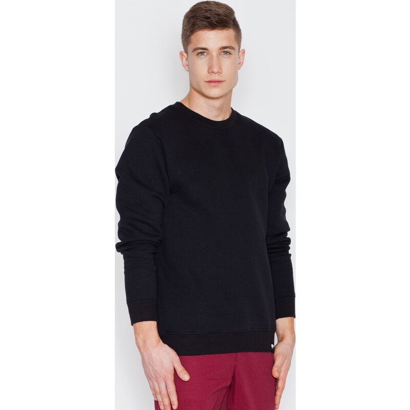 VISENT Čierna bavlnená mikina V005 Black 5802947