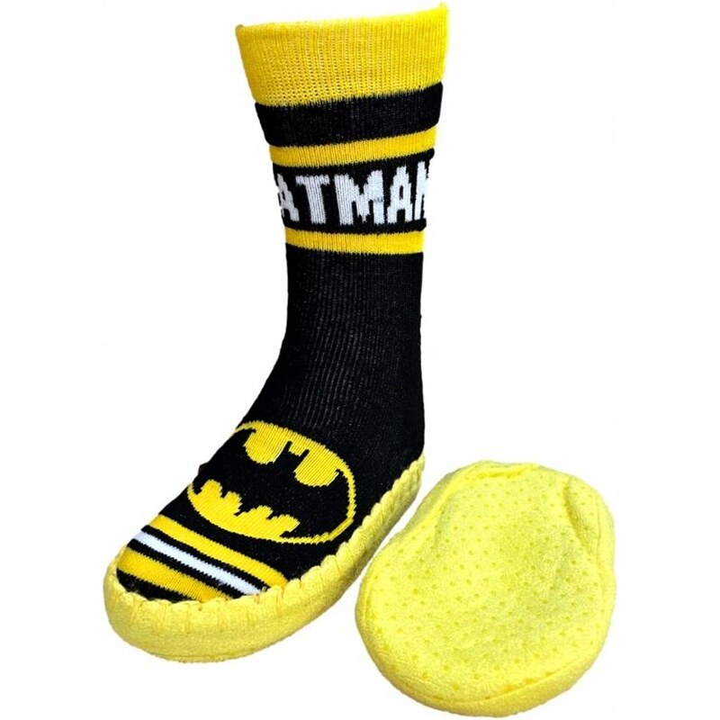 E plus M Detské / chlapčenské protišmykové ponožky s nopkami / papuče Batman