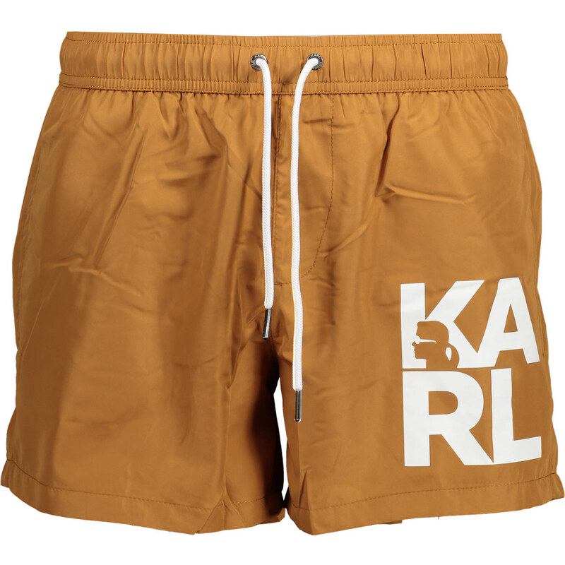 KARL LAGERFELD BEACHWEAR KARL LAGERFELD pánske plavky hnedé 64707460