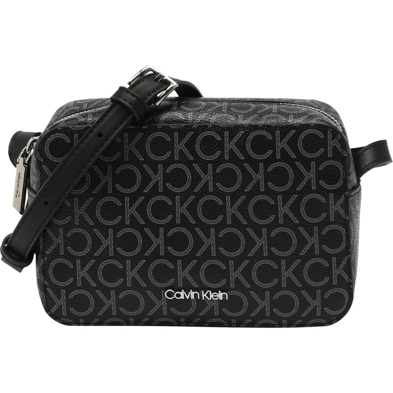 Calvin Klein Taška cez rameno čierna / strieborná / biela 34764824