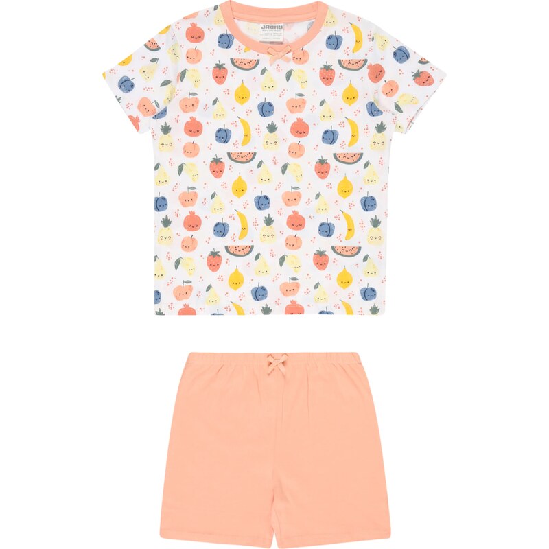 JACKY Pyžamo zmiešané farby / marhuľová / biela 42910771