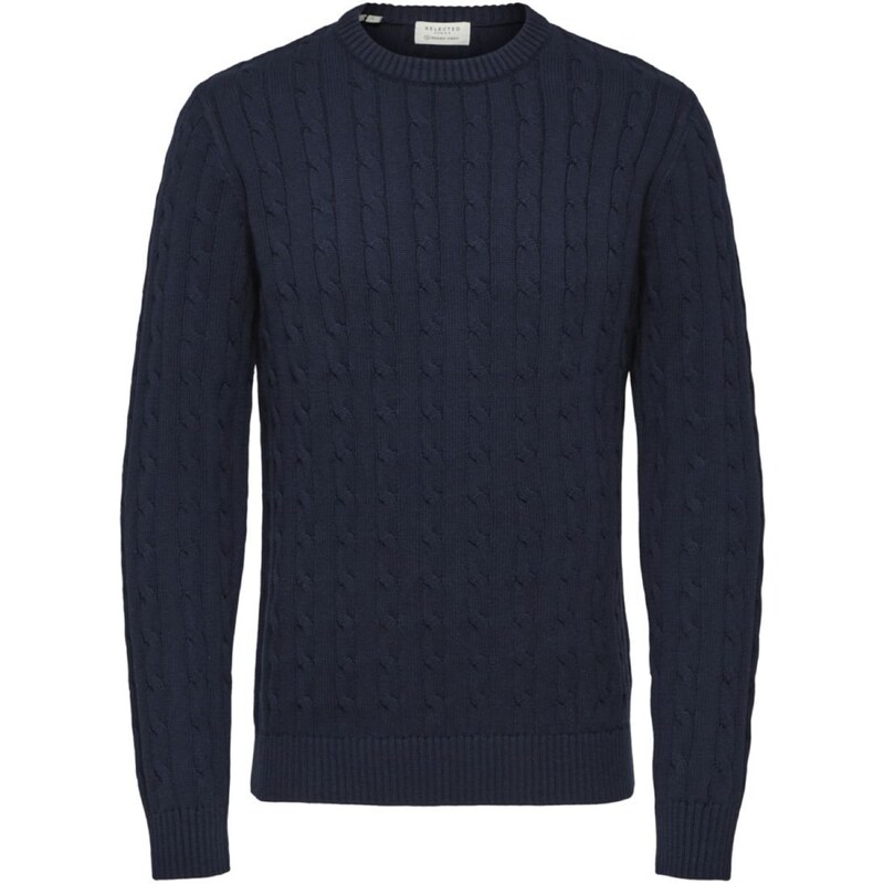 SELECTED Sveter Ryan námornícka modrá 57916748