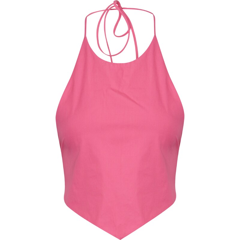 Nasty Gal Petite Top Poplin ružová 35283437