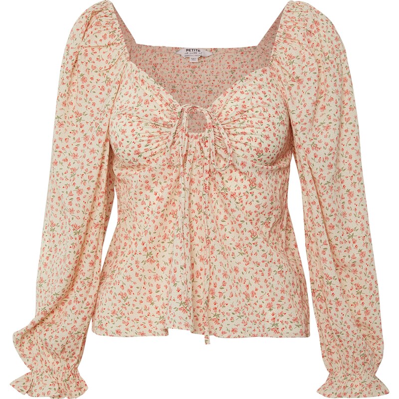 Dorothy Perkins Petite Blúzka krémová / svetlozelená / staroružová / 59664799