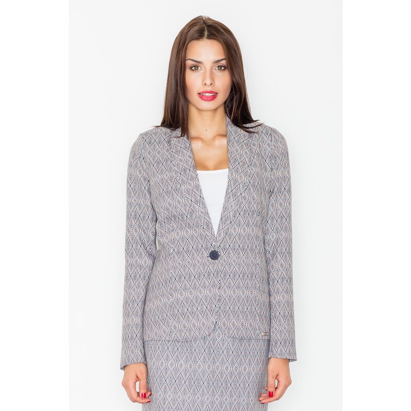 FIGL Dámske šedé sako so vzormi M517 5422527