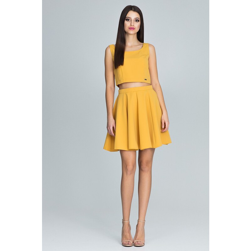 FIGL Set sukne + topu M572 Mustard 5685333
