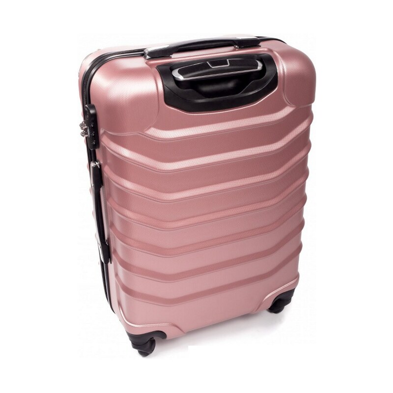 Rogal Ružová sada 3 plastových kufrov "Premium" - veľ. M, L, XL