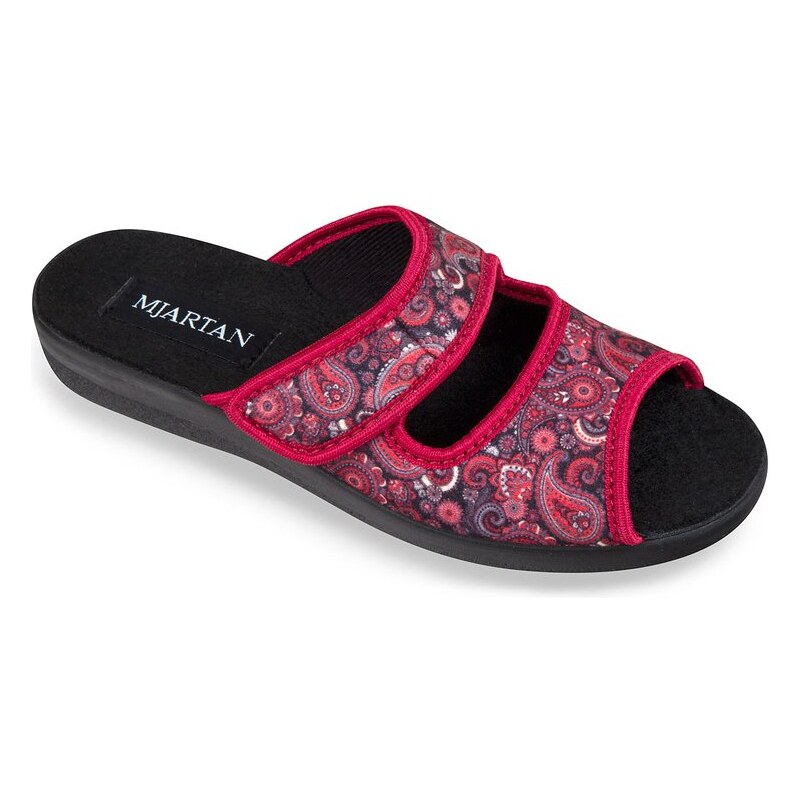 Mjartan Dámske papuče s otvorenou špicou a suchým zipsom- LA107 34417130