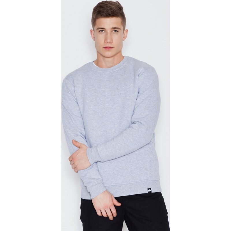 VISENT Šedá bavlnená mikina V005 Grey 5802949