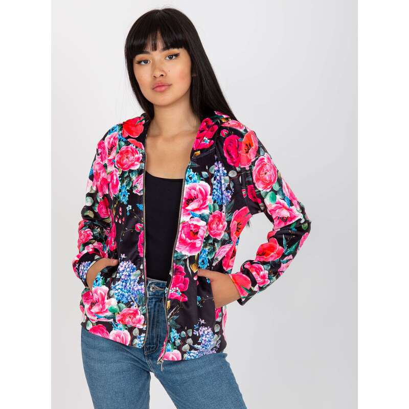 RUE PARIS Sweatshirt-RV-BL-8118.89-black-pink 64792246