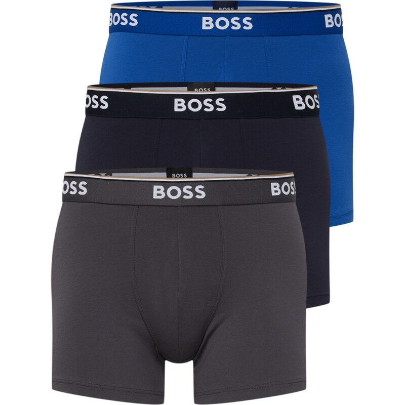 BOSS Boxerky Power indigo / tmavomodrá / tmavosivá / biela 35249950