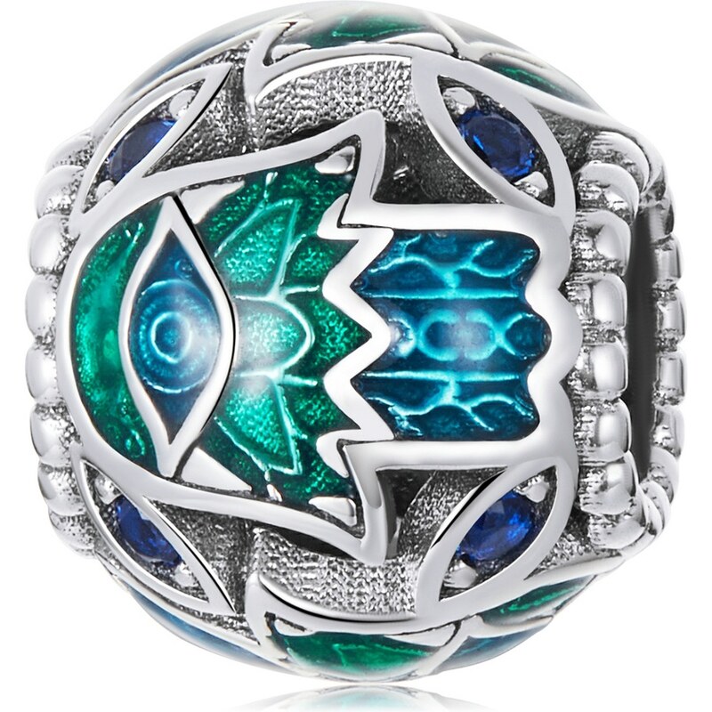 Royal Fashion strieborný prívesok Ochranná ruka Fátimy Hamsa 55269523