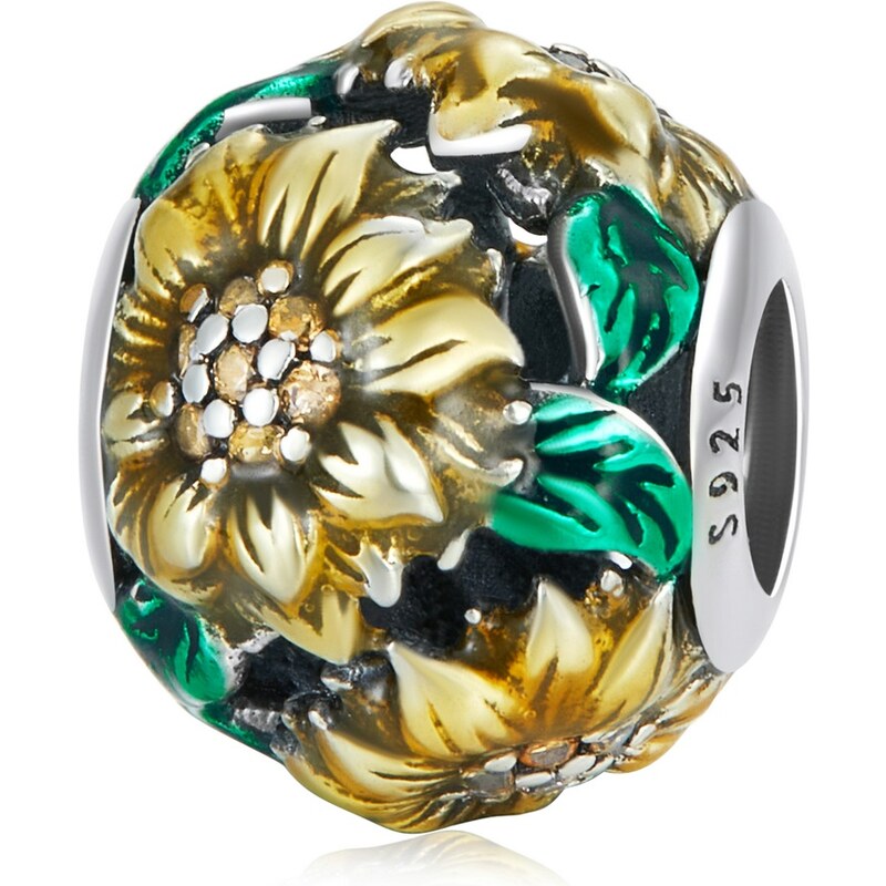 Royal Fashion strieborný prívesok Pole slnečníc 54904798