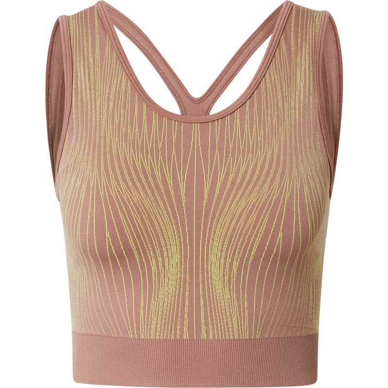 NIKE Športový top žltá / staroružová 55423248