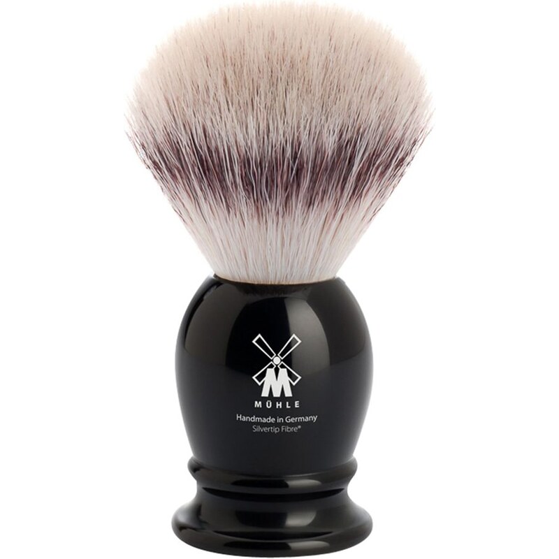 Mühle CLASSIC MÜHLE shaving brush, Silvertip Fibre, handle material high-grade resin black