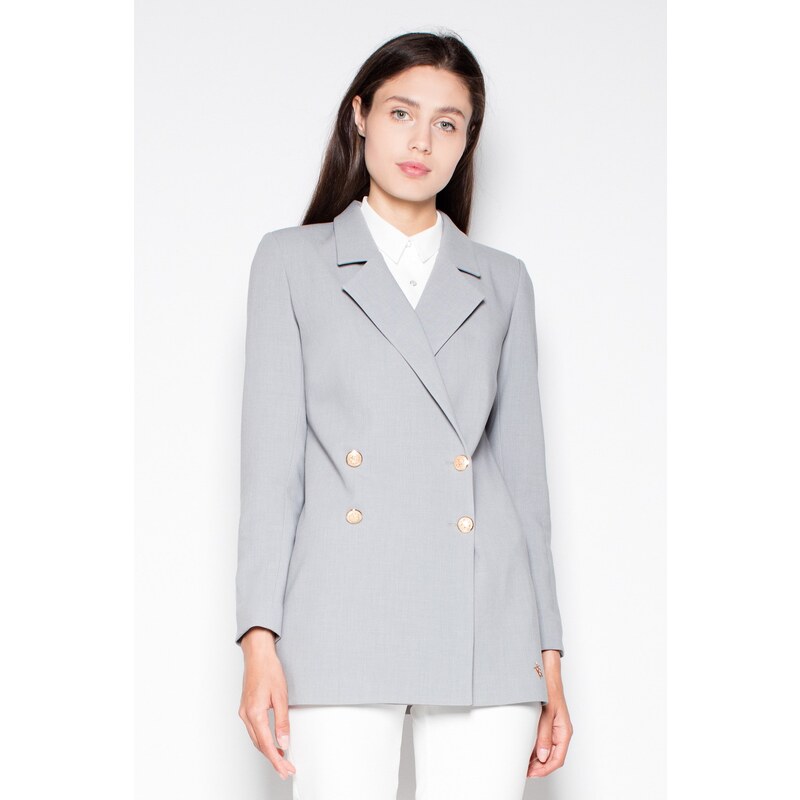 VENATON Dvojradové sako VT088 Grey 5792899