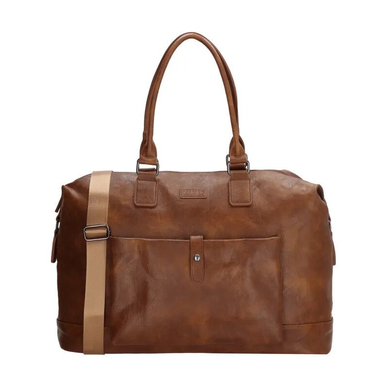 Beagles Hnedá ľahká kožená cestovná taška Imperial - veľ. L 34493909