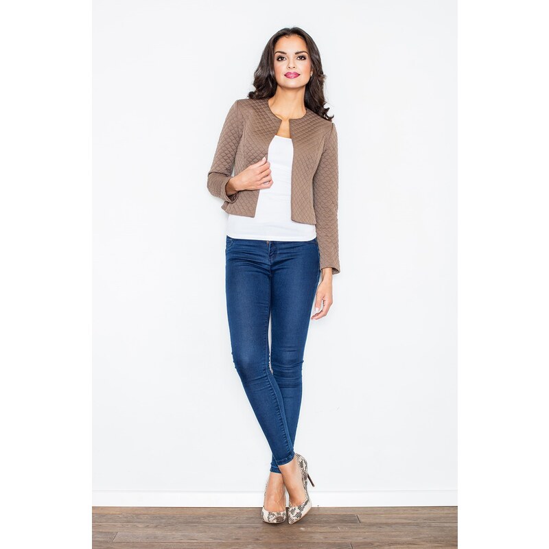 FIGL Dámske béžové prešívané sako M218 5422472