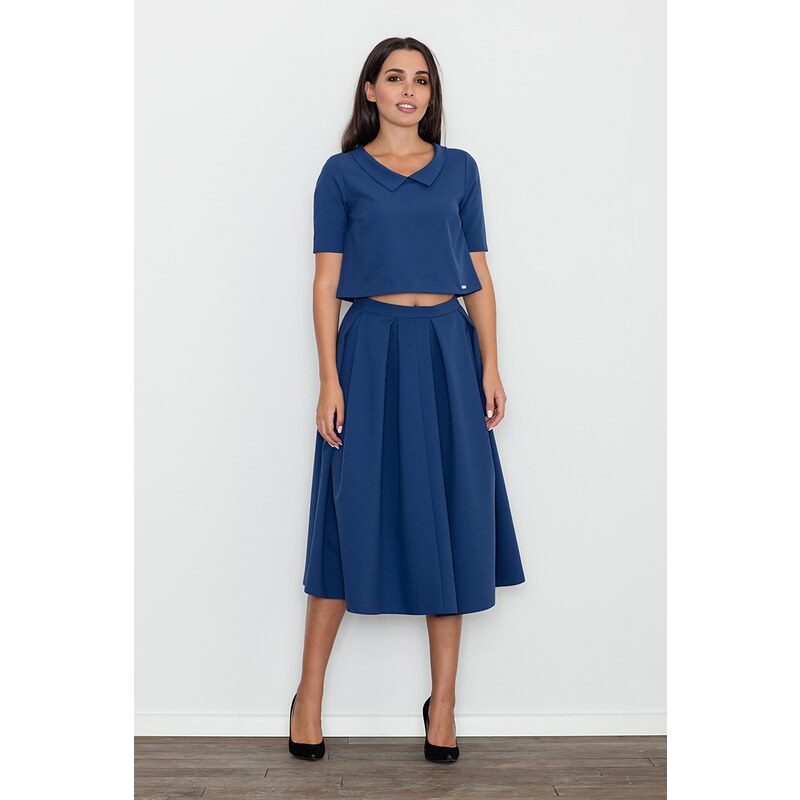 FIGL Set crop top + dlhá sukňa M579 Navy 5685336