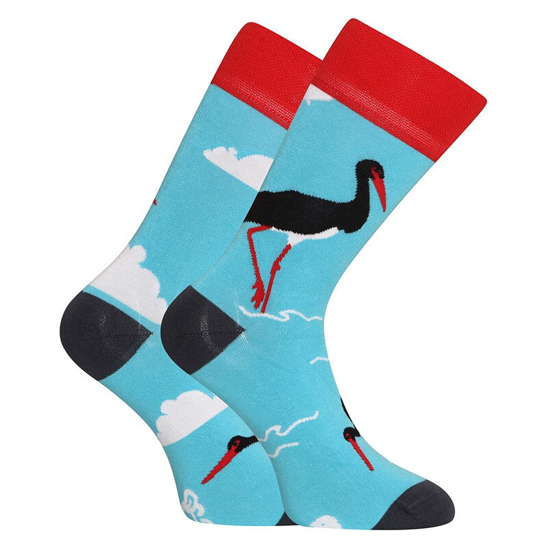 Veselé bambusové ponožky Dedoles Bocian čierny (D-U-SC-RS-C-B-1549) 32487947