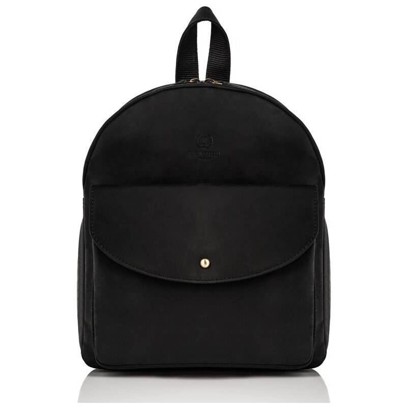 Paolo Peruzzi Dámska kožená súprava batoh + peňaženka VINTAGE | čierna 34505926