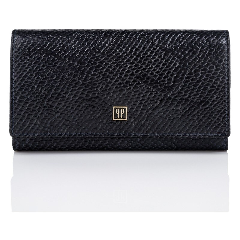 PAOLO PERUZZI Dámska kožená peňaženka | čierna T-09-BL 34505927