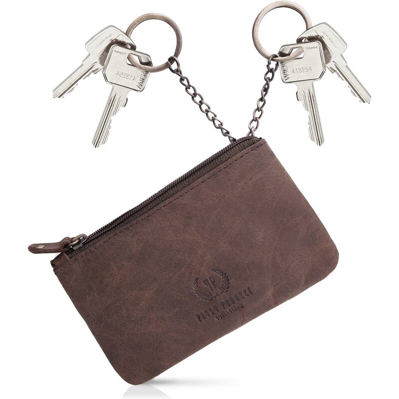 PAOLO PERUZZI Kožené puzdro na kľúče Vintage | hnedá T-51-BR 34505950