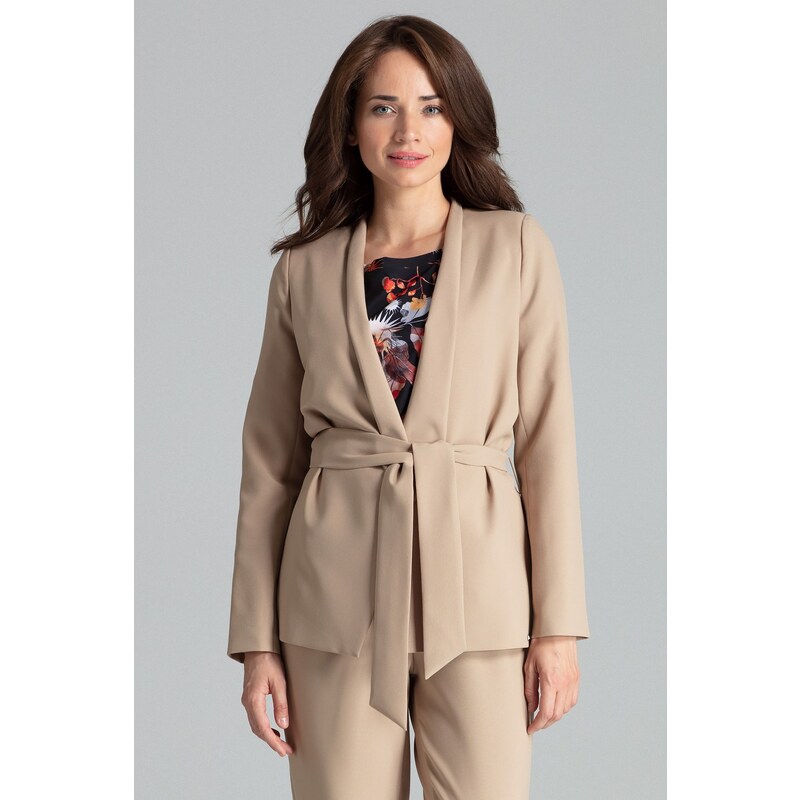 LENITIF Krátky blejzer L061 Beige 57948355