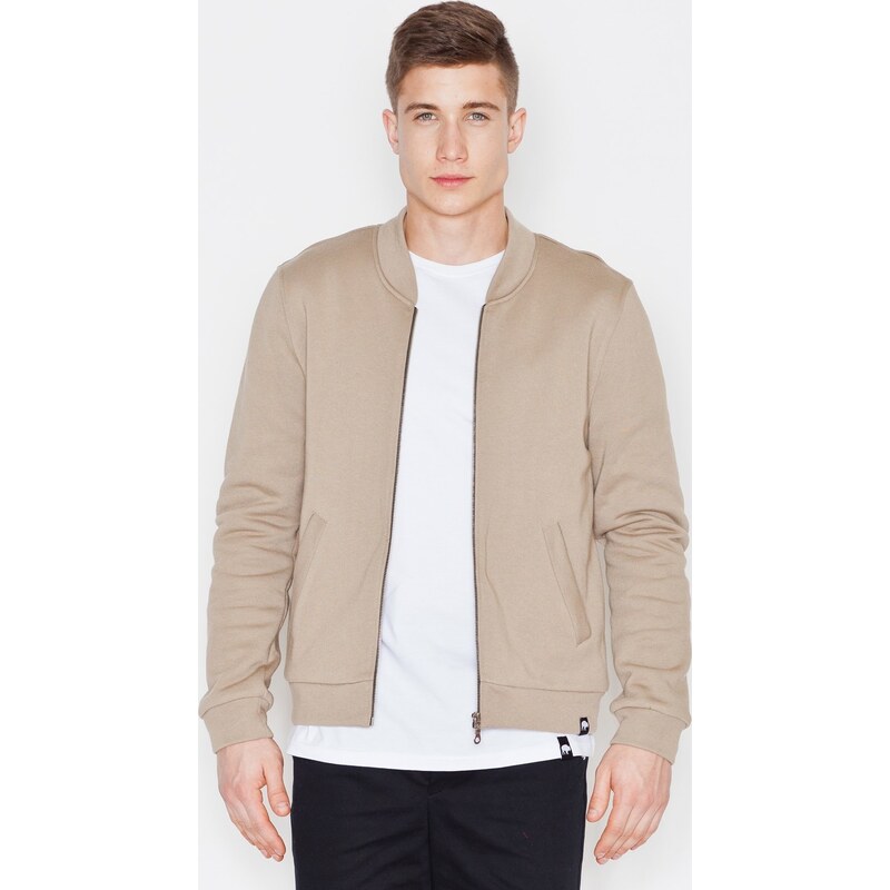 VISENT Béžová bavlnená mikina V004 Beige 5792875